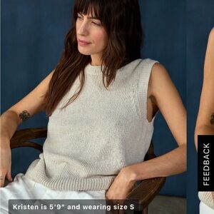 NWT Outerknown Crescent Knit Tank, size XS